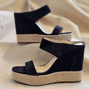 Jessica Simpson JS-Siera Black Wedges/Sandals. Size 6.5